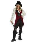 Pirates of the Caribbean 3 Captain Jack Sparrow Prestige Adult Costume 