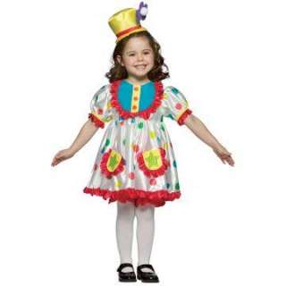 Clown Girl Child Costume   Includes Dress, Bloomers, Headband/Hat 