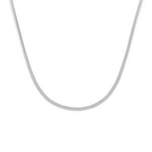 Sterling Silver Herringbone Chain Necklace 