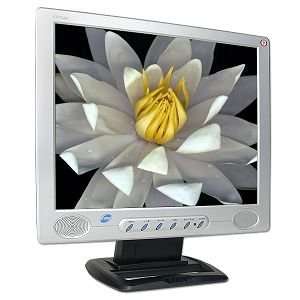    17 TFT Flat Panel LCD Monitor w/Speakers (Silver) Electronics