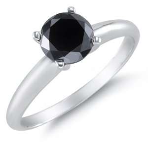  1 Carat Black Diamond Solitaire Ring [Jewelry] Jewelry