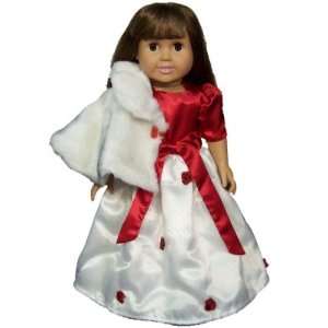  Doll Dress and Cape Complete Outfit, 18 Doll Clothes fits American 