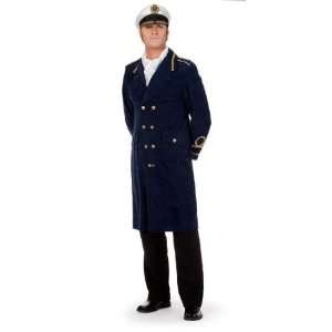   Naval Officer Mens Fancy Dress Costume & Hat   X LARGE Toys & Games