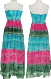   Strapless Tie Dye Maxi Dress [7602L], Fiji  Clothing