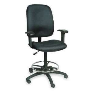  Fabric Chairs Drafting Chair,23 1/2 H Inx20 1/4W,Black 