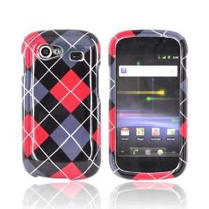 com Red Black Gray Argyle Hard Plastic Case Cover For Google Nexus S 