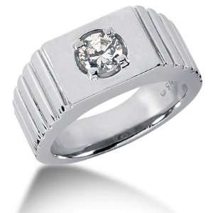  0.50 Ct Men Diamond Ring Wedding Band Round Cut Prong 14k 
