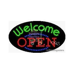  Open Welcome LED Sign 15 inch tall x 27 inch wide x 3.5 