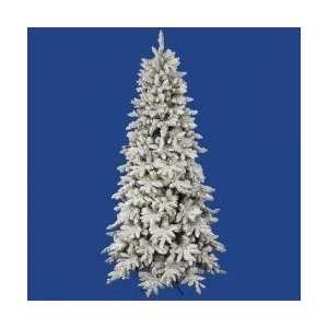 Pre Lit Flocked LED Lighted Olympia Fir Artificial Christmas Tree 