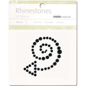  Kaisercraft Self Adhesive Rhinestones, Swirl Arrow Black 