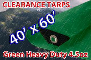 40x60 CLEARANCE TARP GREEN HEAVY DUTY BOAT COVER CANOPY TARP CLEARANCE 
