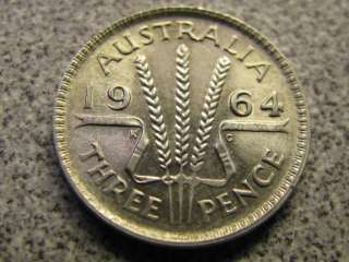 Australia 1964   Threepence Silver Coin   Uncirculated  