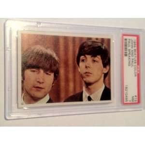 1964 Beatles Color Card #13 John and Paul Speaking PSA Graded 7 NM