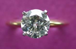 16 CARAT ROUND BRILLIANT DIAMOND SOLITAIRE ENGAGEMENT RING 14K GOLD 
