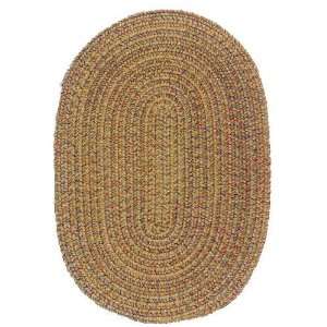   Mills Adams Taupe Mix Braided Rug Yellow 2x6 Runner