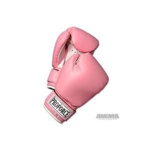  ProForce Leatherette Boxing Gloves   Pink w/White Palm 