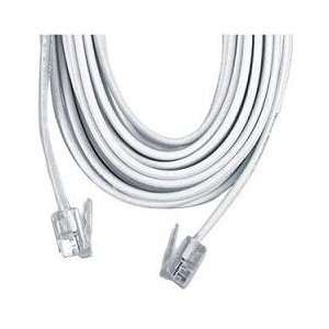 Ft 6 Conductor Telephone Line Cord White Designed For Connecting Phone 
