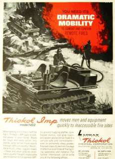 Thiokol IMP Snowcat Fire Fighting Machine Ad 1960 s  