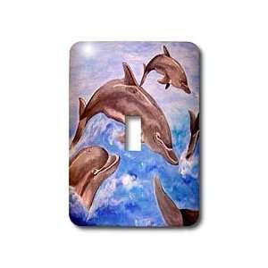 Taiche Acrylic Art   Animals Dolphins   Light Switch Covers   single 