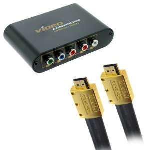 GTMax Component Video (YPbPr) + SPDIF Audio to HDMI Converter Adapter 