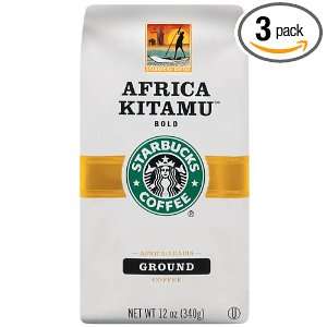 Starbucks Africa Kitamu Coffee, Ground, 12 Ounce Bags (Pack of 3)