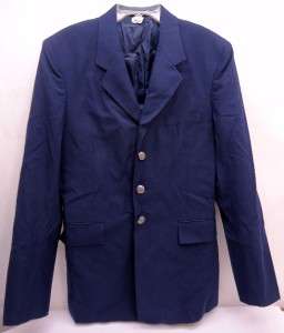   Long US Air Force Mens Enlisted Dress Blue Uniform Jacket Coat #48