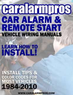 Car Alarm Remote Starter Keyless Entry Install Manuals  