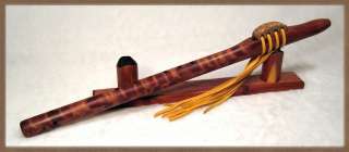   American Flutes   FLAME CURLY REDWOOD Native American Flute Am  