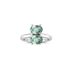  1.98 Cts Green Amethyst Ring in Silver 3.0 Jewelry