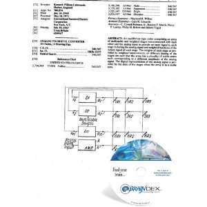    NEW Patent CD for ANALOG TO DIGITAL CONVERTER 