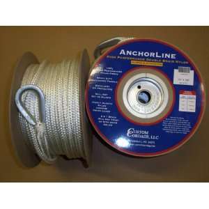  DBL Braid Anchor Line .50 Inch   White