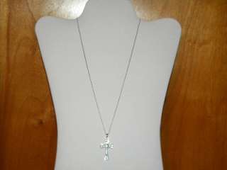 Avon Sterling Silver Diamond Accent Cross Necklace New Item  