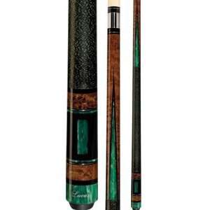 Antique Stained Lucasi Luminous Emerald 58 Two Piece Pool Cue (18 21 
