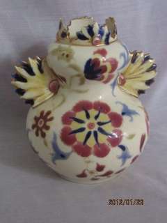 Antique Zsolnay Pottery Vase Decorative  