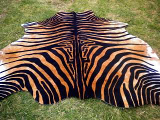 ZEBRA Print/Printed COWHIDE SKIN Rug steer COW HIDE  