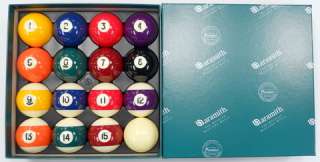 Belgian Aramith 2 1/8 PREMIER Pool Balls, Complete Set  