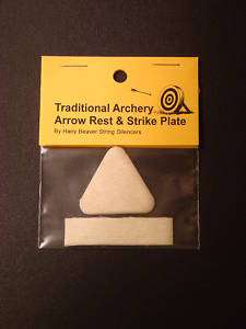 WHITE CALF HAIR ARROW REST AND STRIKE PLATE ARCHERY  