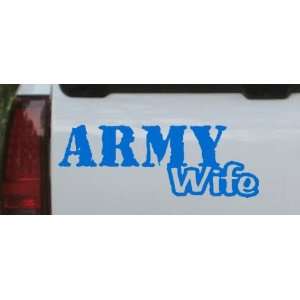 Army Wife Military Car Window Wall Laptop Decal Sticker    Blue 54in X 