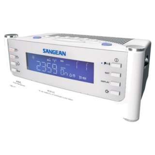 Sangean FM/AM/Aux Atomic Clock Radio   Silver (RCR 22) product details 