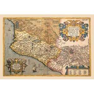 Vintage Art Map of South Western America and Mexico 
