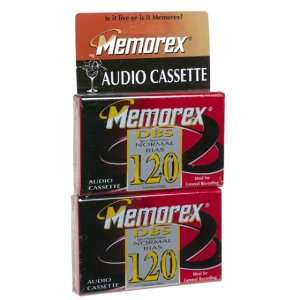 Memorex 2 Pack dbs 120 Minute Audio Tape Electronics