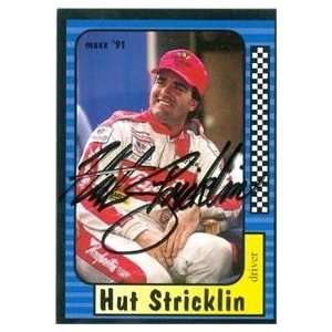   Stricklin Autographed/Hand Signed Trading Card (Auto Racing) Maxx 1991