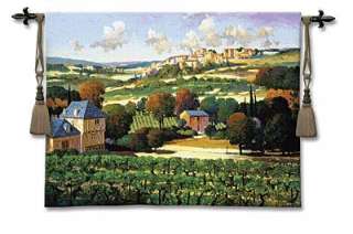 Vineyards of Provence Landscape Tapestry Wall Hanging  