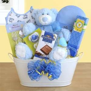   Welcome Arrival Deluxe Baby Gift Basket   Boy  Baby Shower Gift Baby