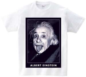 Albert Einstein cele famous people white t shirt  