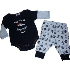   Denver Broncos My 1st Onesie / Creeper Pant Set 0 3 Month Baby Baby
