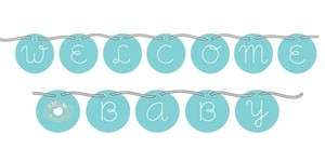 Nesting Birds Welcome Baby Shower Circle Party Banner  