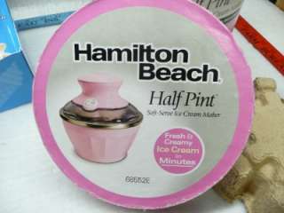 hamilton beach half pint Ice cream maker & mix NEW pink  