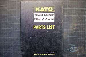 Kato HD 770 SE Excavator Parts Manual book catalog list  