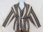 barbara fielding sweater coat size l xl brown stripe wo